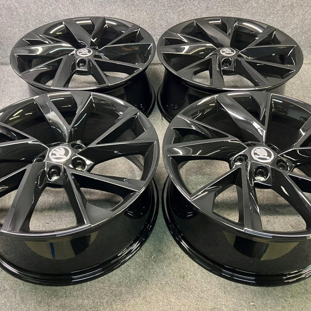 4x Alufelge 19 Zoll 8.0" 5x112 44ET Glanz Schwarz 3V0601025AP Mg Superb FEL6694470265rg