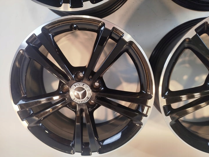 4x Alufelge 18 Zoll 7.5" 5x112 49ET Glanz Schwarz A1774011300 Mercedes-Benz FEL5976688143th