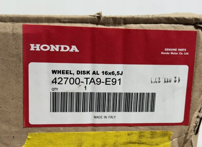 1x Alufelge 16 Zoll 6.0" 4x100 53ET T5A16060A Honda Jazz Iii Rim Wheel