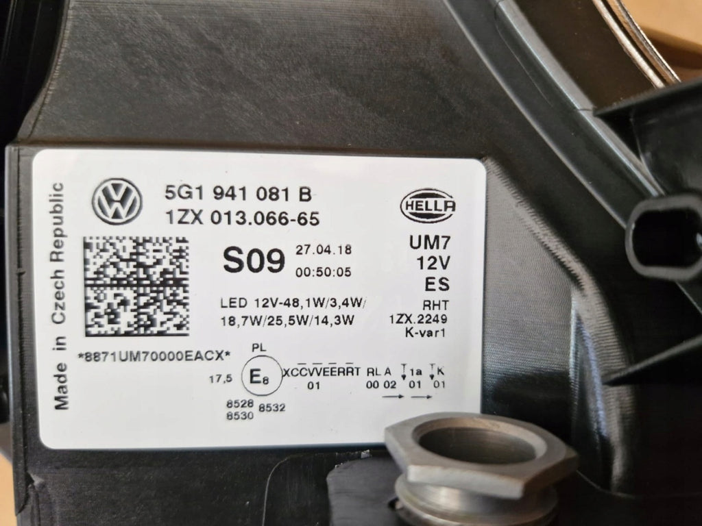 Frontscheinwerfer VW Golf VII 5G1941081B Links Scheinwerfer Headlight SCH7530346855ak