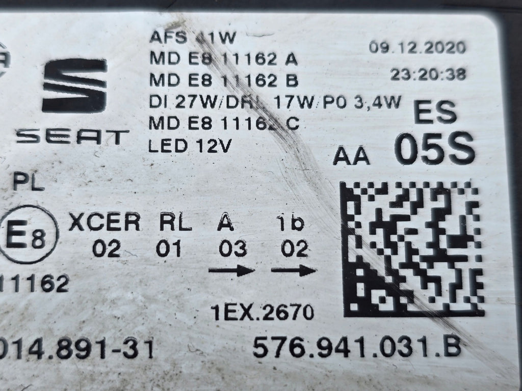 Frontscheinwerfer Seat Ateca 576941031B Links Scheinwerfer Headlight SCH5799804306na