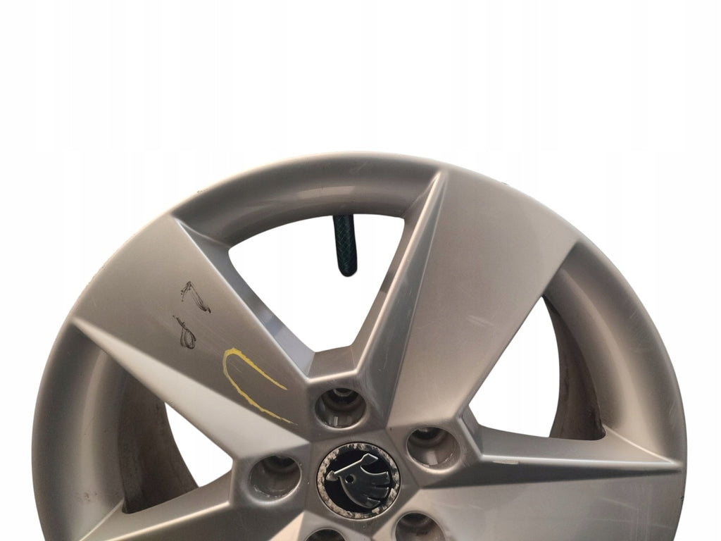 1x Alufelge 16 Zoll 6.5" 5x112 46ET Glanz Silber 5E0601025H Skoda Octavia Iii FEL6488894043uc