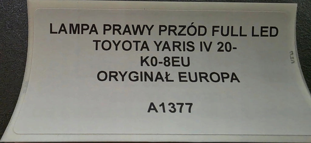 Frontscheinwerfer Toyota Yaris K0-8EU Rechts Scheinwerfer Headlight SCH3246779371ll