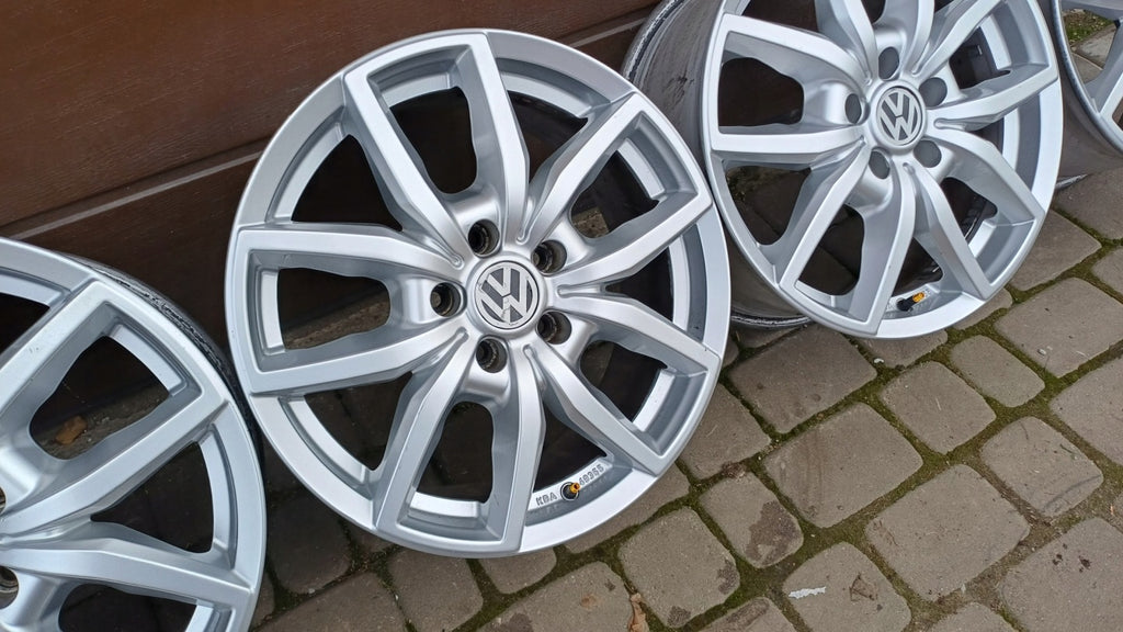 4x Alufelge 17 Zoll 7.5" 5x112 55ET Matt Silber KBA49355 Rim Wheel FEL2587574855ly