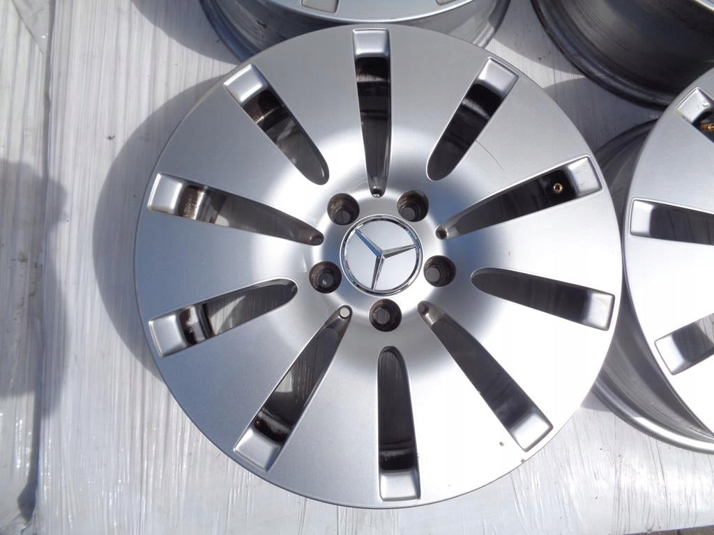 4x Alufelge 16 Zoll 6.5" 5x112 38ET Glanz Silber A2054010100 Mercedes-Benz W205 FEL3842139038cw