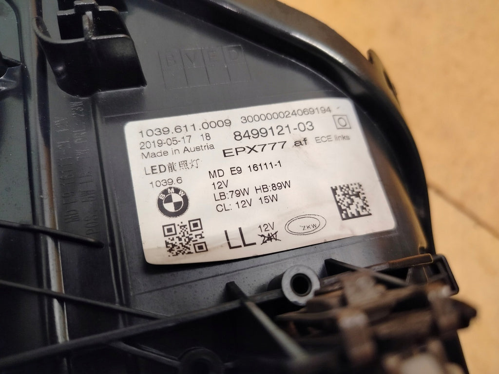 Frontscheinwerfer BMW G30 8499121 Full LED Links Scheinwerfer Headlight SCH2720076483wt