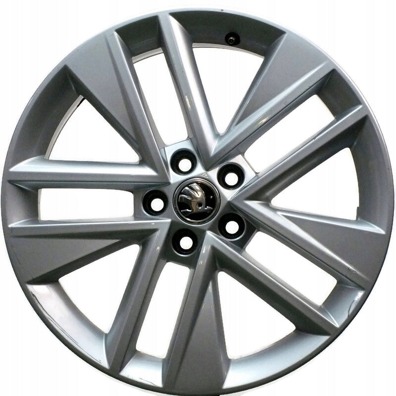 1x Alufelge 17 Zoll 7.0" 5x100 46ET Glanz Silber 6V0601025C Skoda Rim Wheel FEL1329630955pg