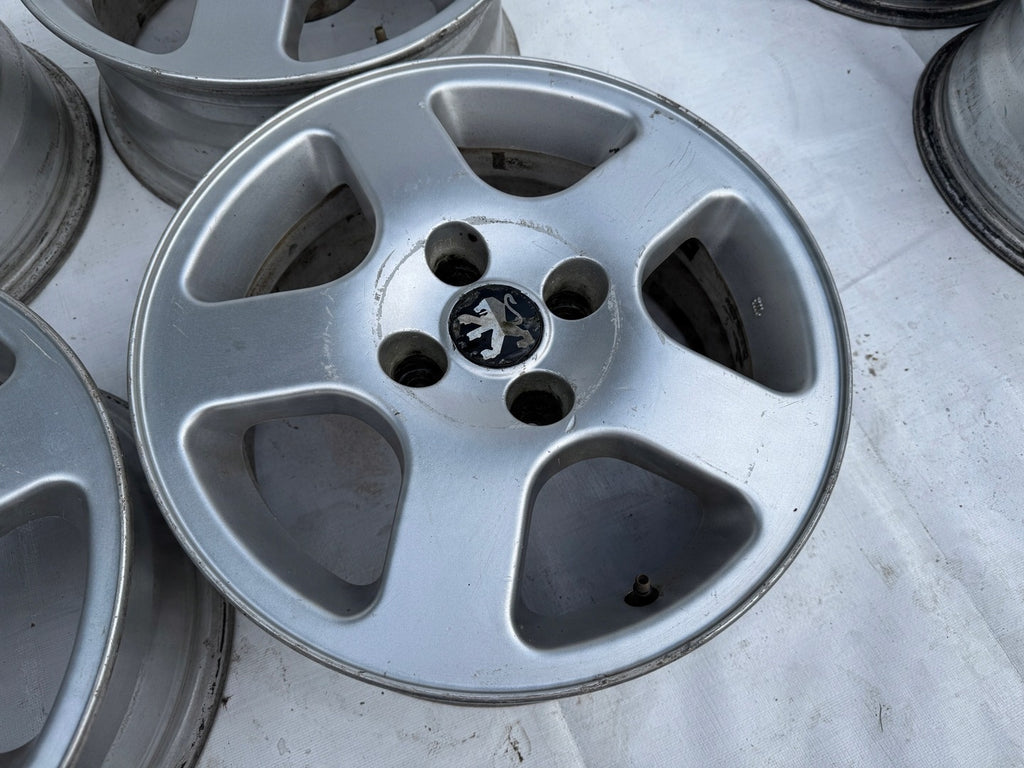 4x Alufelge 15 Zoll 6.0" 4x108 18ET Silber Citroën Rim Wheel