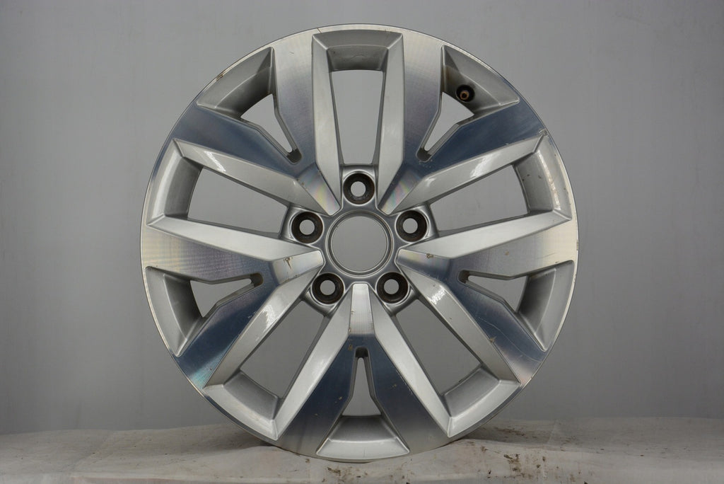 1x Alufelge 16 Zoll 6.5" 5x112 48ET Glanz Silber 5TA601025 Vw Rim Wheel