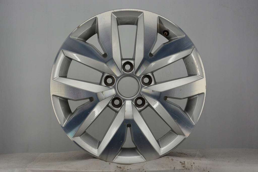 1x Alufelge 16 Zoll 6.5" 5x112 48ET Glanz Silber 5TA601025 Vw Rim Wheel FEL3469357124lg