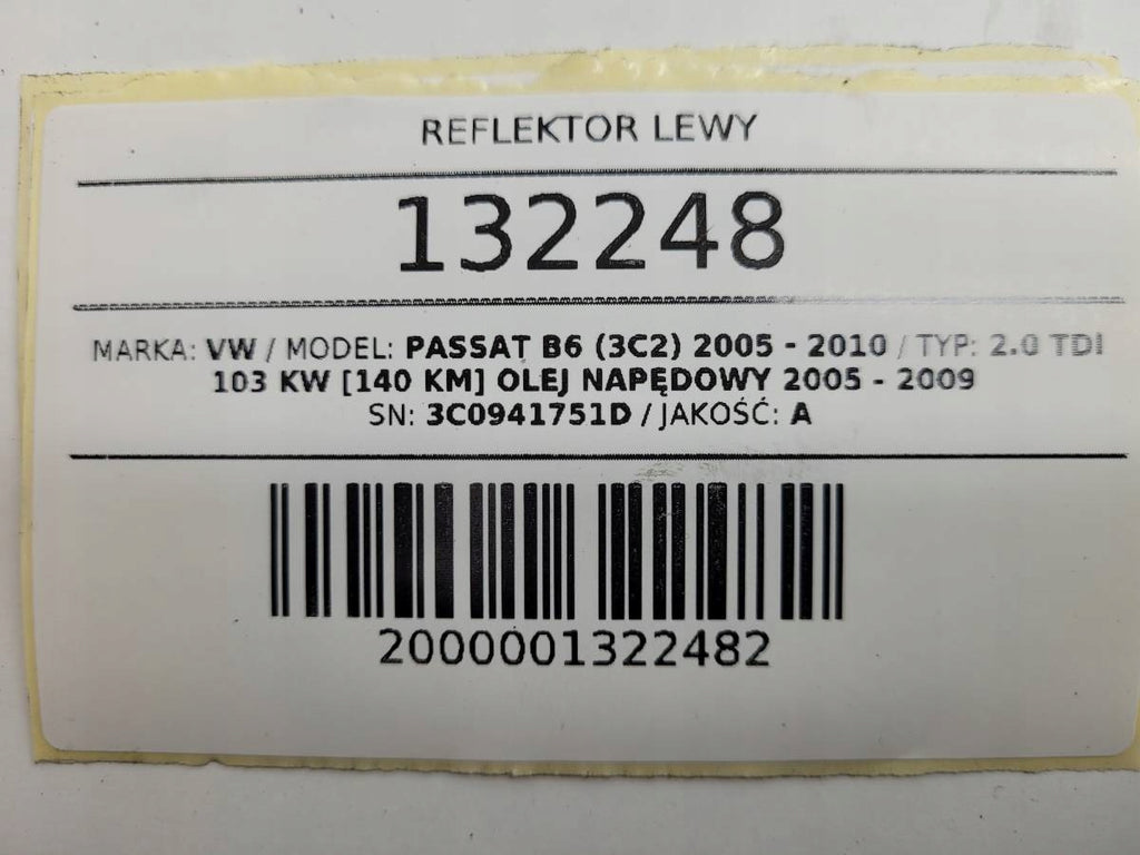 Frontscheinwerfer VW Passat 3C0941751D Xenon Links Scheinwerfer Headlight SCH2893987786fu