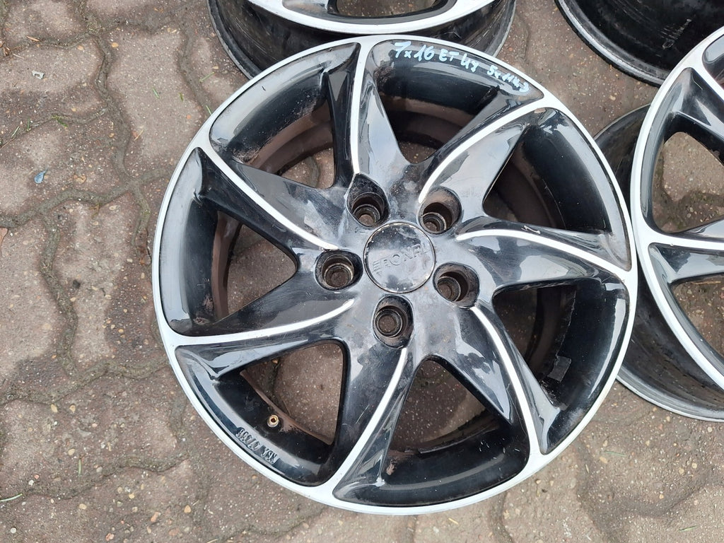 4x Alufelge 16 Zoll 7.0" 5x114.3 47ET Schwarz Hyundai I30 Proceed Rim Wheel FEL1236541084to