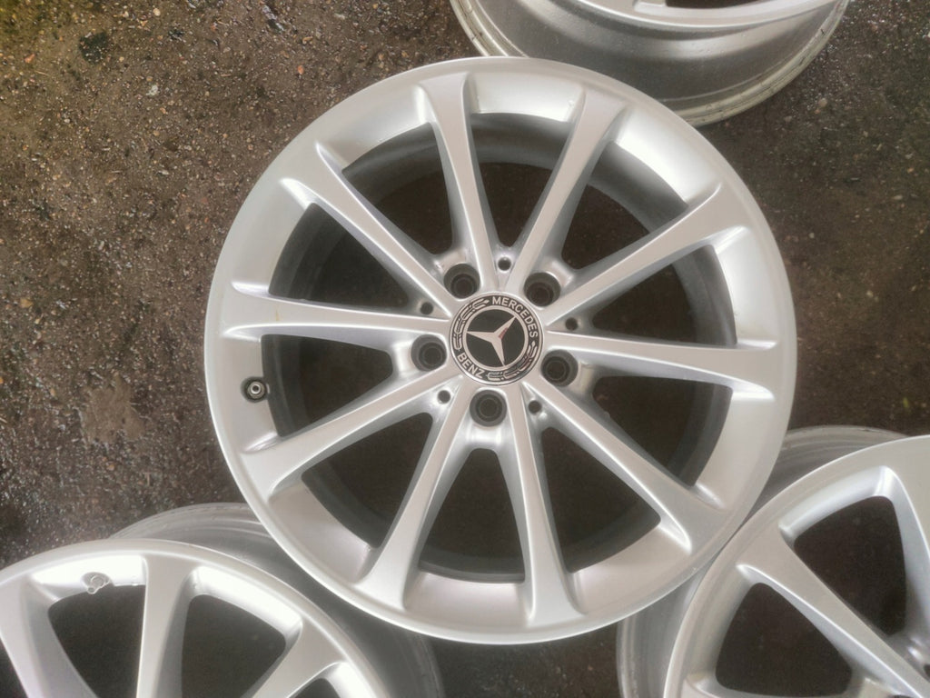1x Alufelge 17 Zoll 6.5" 5x112 44ET Glanz Silber A1774011300 Mercedes-Benz Cla FEL1744002314nh