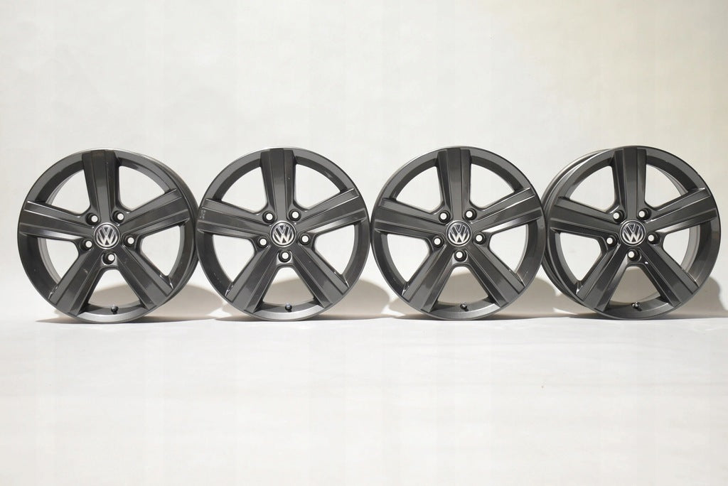 4x Alufelge 16 Zoll 6.5" 5x112 46ET Glanz Grau 5G0601025BP VW Touran Jetta FEL6423420275at