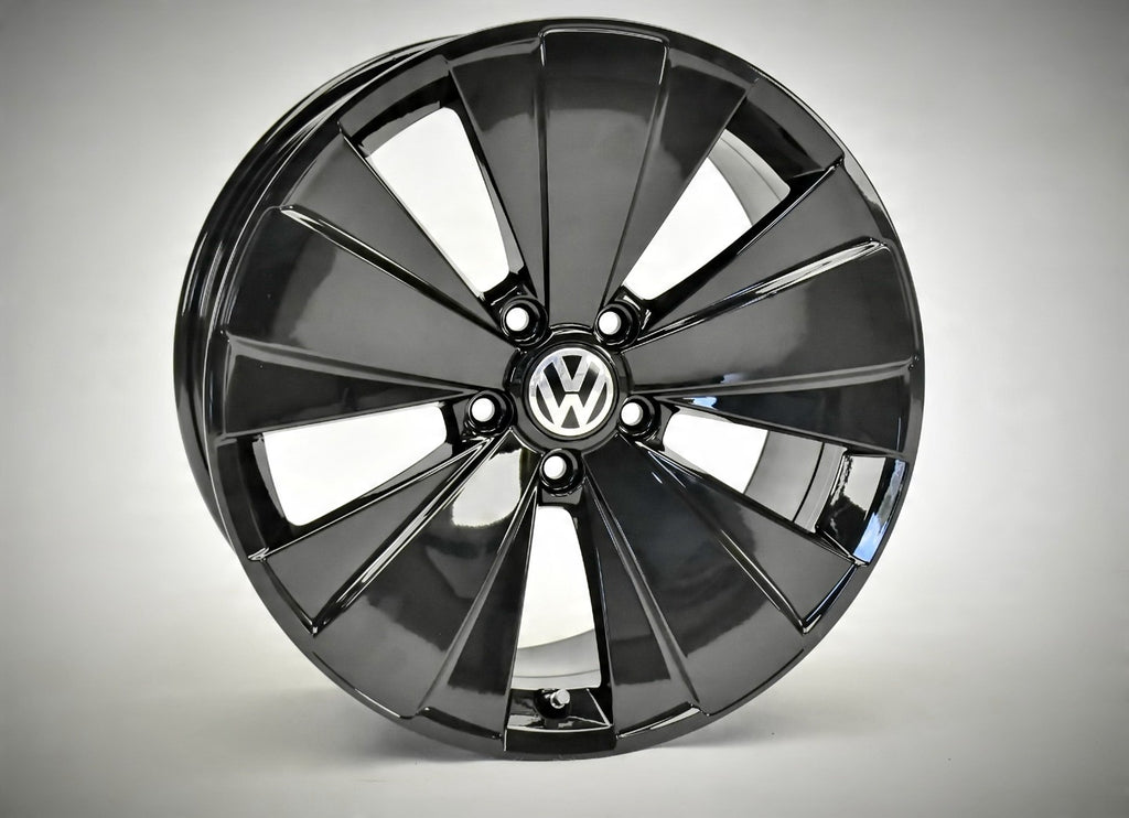 4x Alufelge 18 Zoll 8.0" 5x112 48ET Glanz Schwarz 5C0601025AK VW Beetle