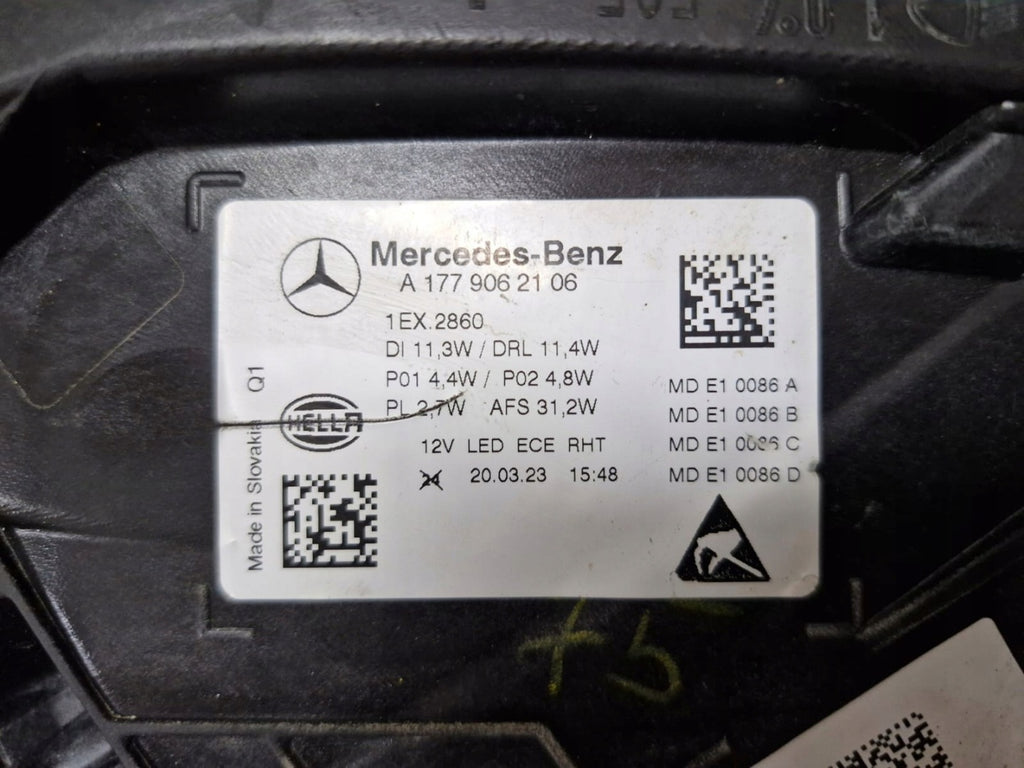 Frontscheinwerfer Mercedes-Benz W177 A1779062106 Links Scheinwerfer Headlight SCH4838839239yv