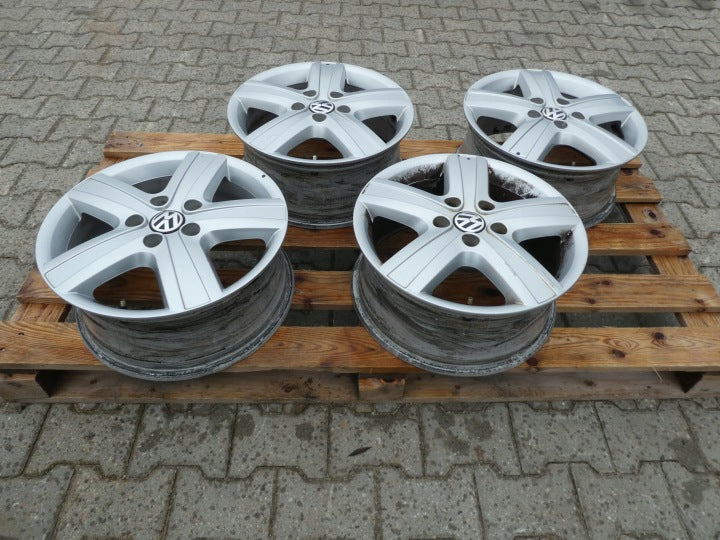 4x Alufelge 17 Zoll 7.0" 5x120 55ET Glanz Silber 7H0601025 VW T6 T5 Rim Wheel FEL5706080644yz