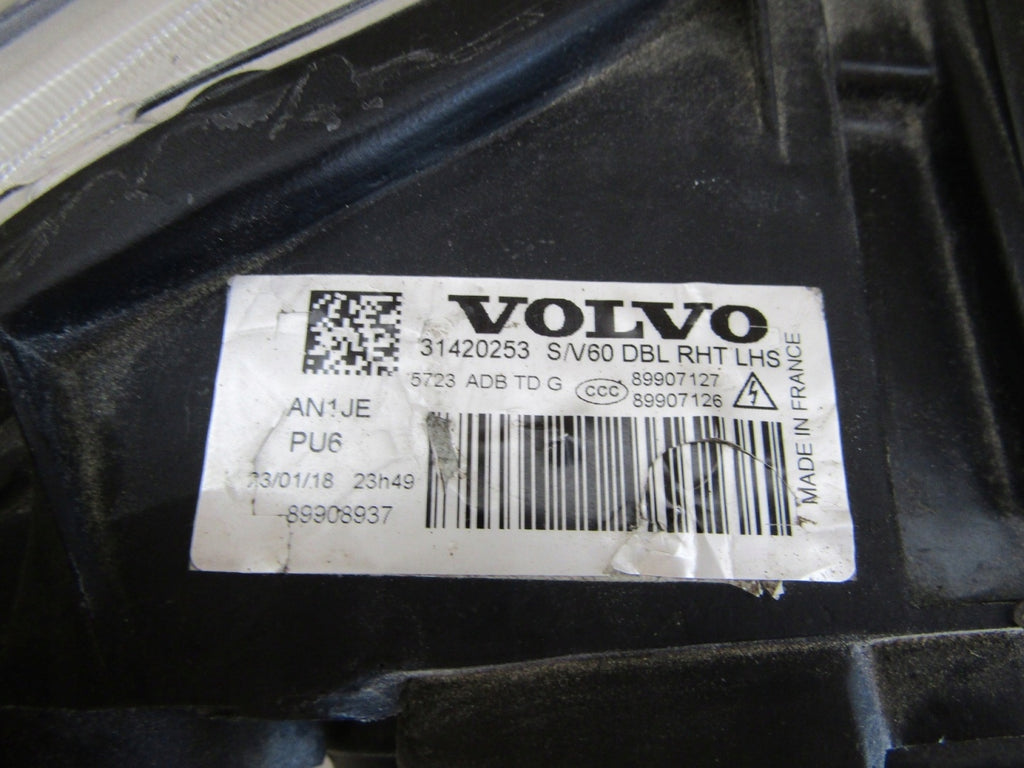 Frontscheinwerfer Volvo S60 V60 31420253 Xenon Links Scheinwerfer Headlight SCH1363810115ws