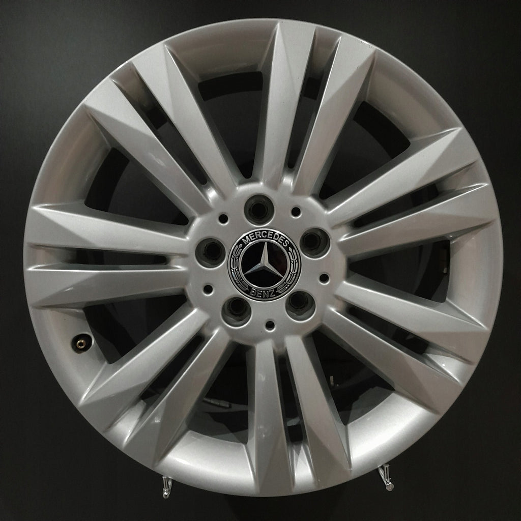 1x Alufelge 17 Zoll 7.5" 5x112 52,5ET Glanz Silber A2464010602 Mercedes-Benz