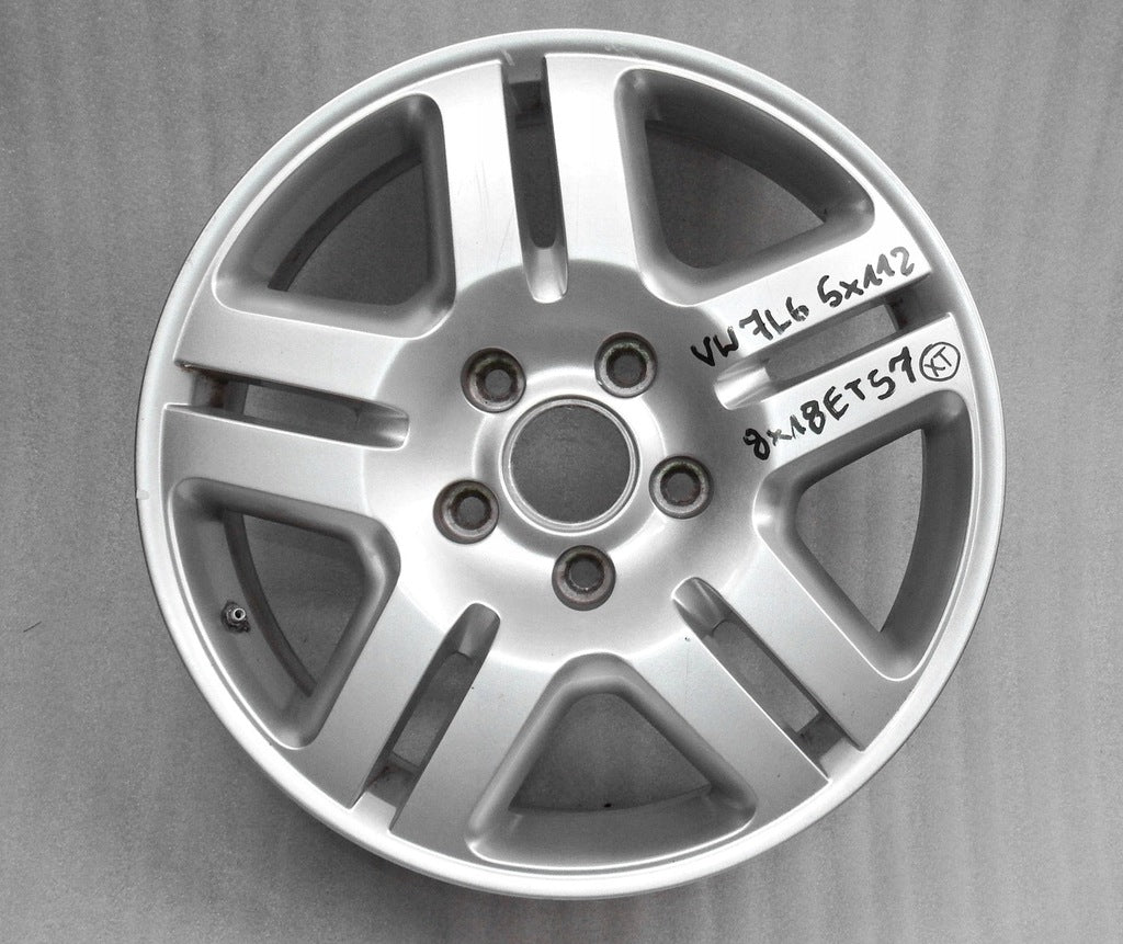 1x Alufelge 18 Zoll 8.0" 5x130 57ET Glanz Silber 7L6601025 VW Touareg 7l6 FEL9806281860bm