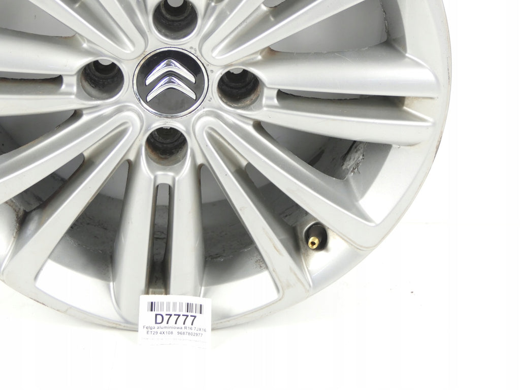1x Alufelge 16 Zoll 7.0" 4x108 9687802977 Citroën C4 II Hatchback I Rim Wheel FEL3619360523yr