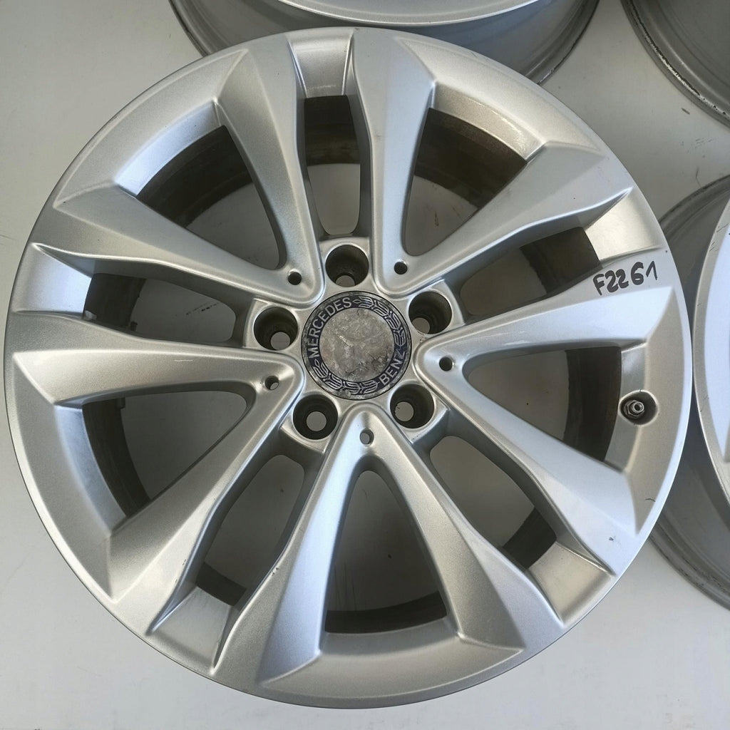 4x Alufelge 17 Zoll 7.0" 5x112 48ET Glanz Silber A2054018000 Mercedes-Benz W205 FEL9286873682aw
