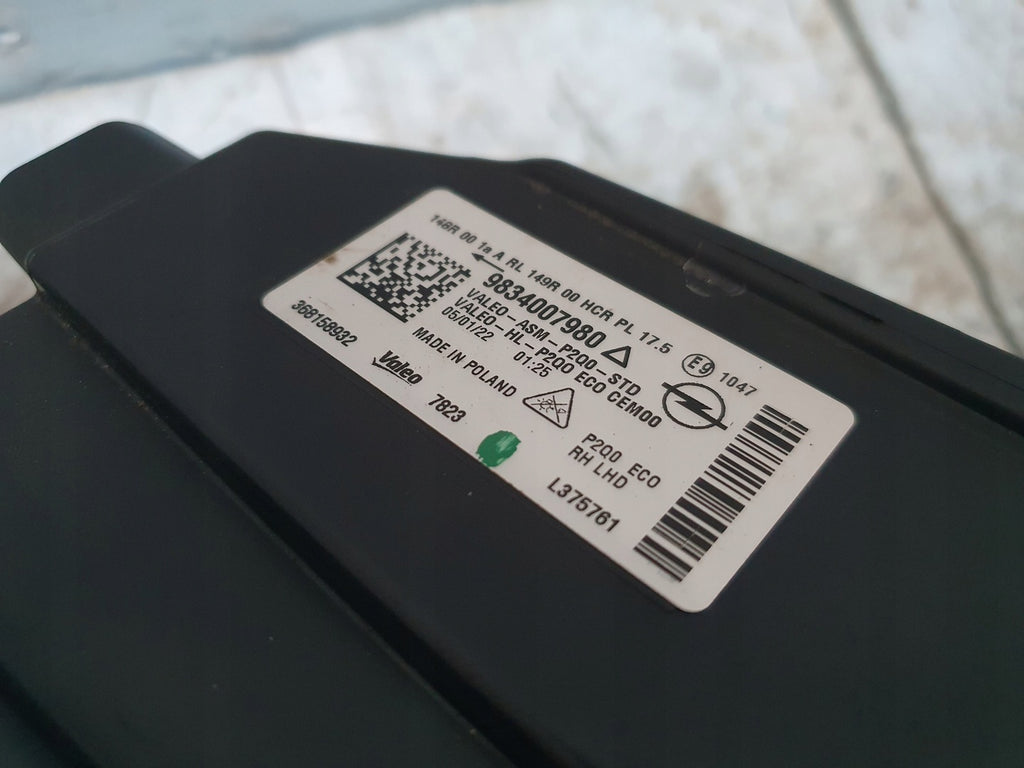 Frontscheinwerfer Opel Mokka 9834007980 LED Ein Satz Scheinwerfer Headlight SCH2497163455iz