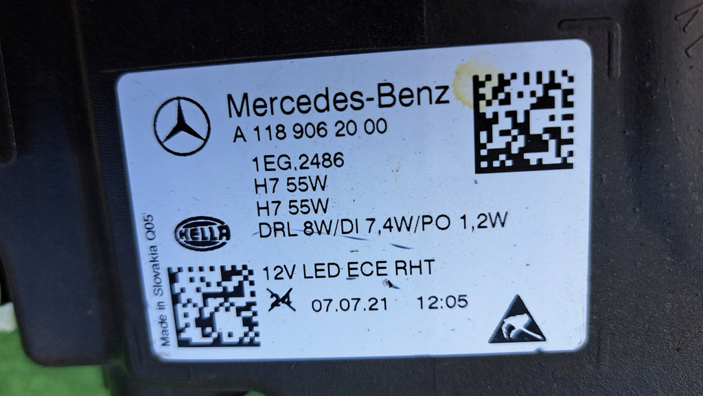 Frontscheinwerfer Mercedes-Benz Cla A1189062000 Halogen Rechts Headlight