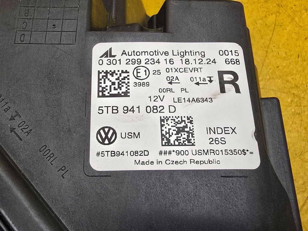 Frontscheinwerfer VW Touran 5TB941082D LED Rechts Scheinwerfer Headlight SCH5953974233yr
