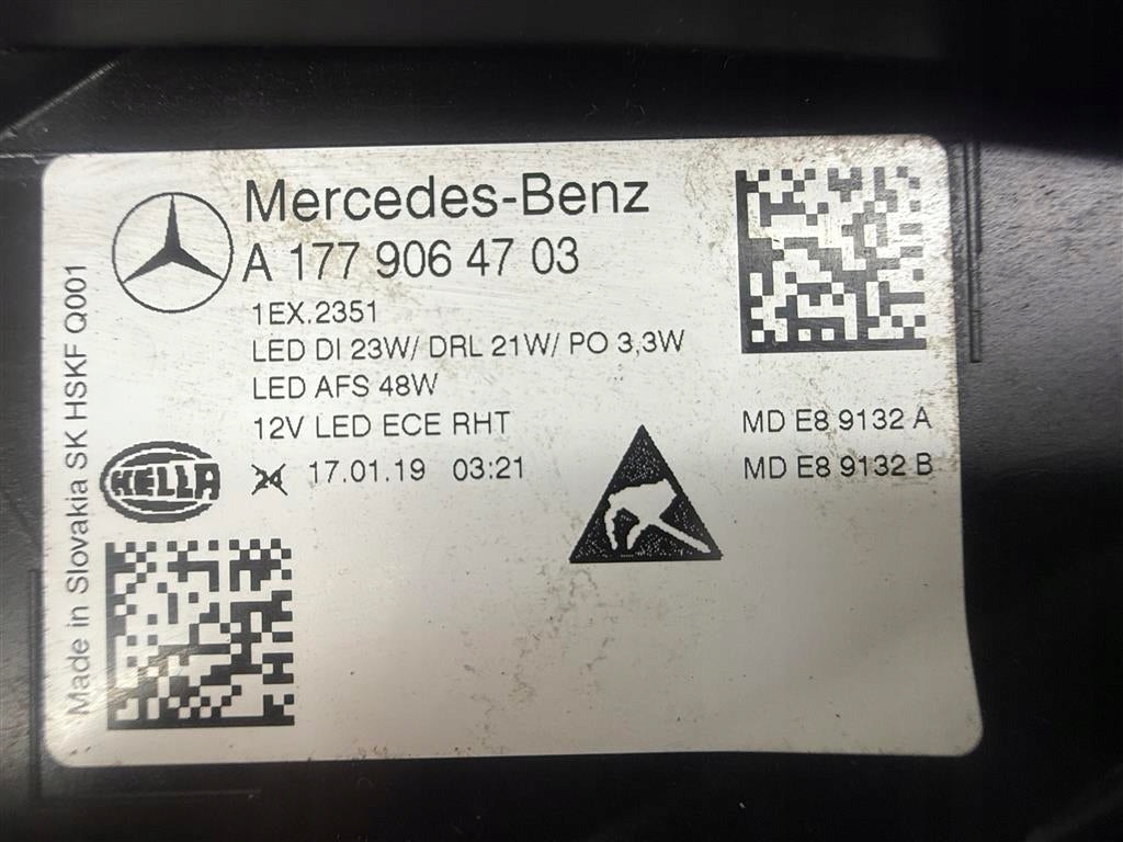 Frontscheinwerfer Mercedes-Benz W177 A1779064703 LED Rechts oder Links SCH2138608319rk