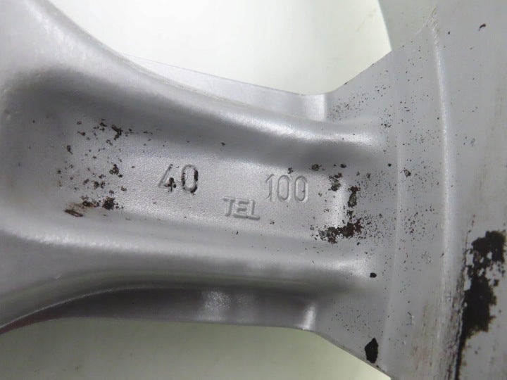 4x Alufelge 15 Zoll 6.5" 5x100 40ET Silber KBA45418 Seat Leon Golf IV Polo FEL9321970990yy