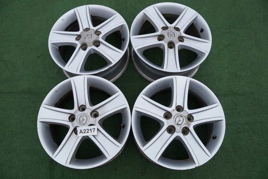 4x Alufelge 16 Zoll 7.0" 5x114.3 55ET Glanz Silber 9965637060 Mazda Mx-5 I FEL3424145056pc