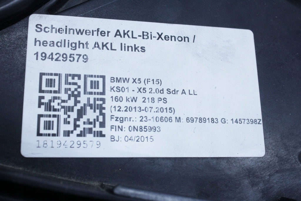 Frontscheinwerfer BMW X5 F15 F85 F96 7317101 7290153 Xenon Rechts oder Links SCH8455580903lj
