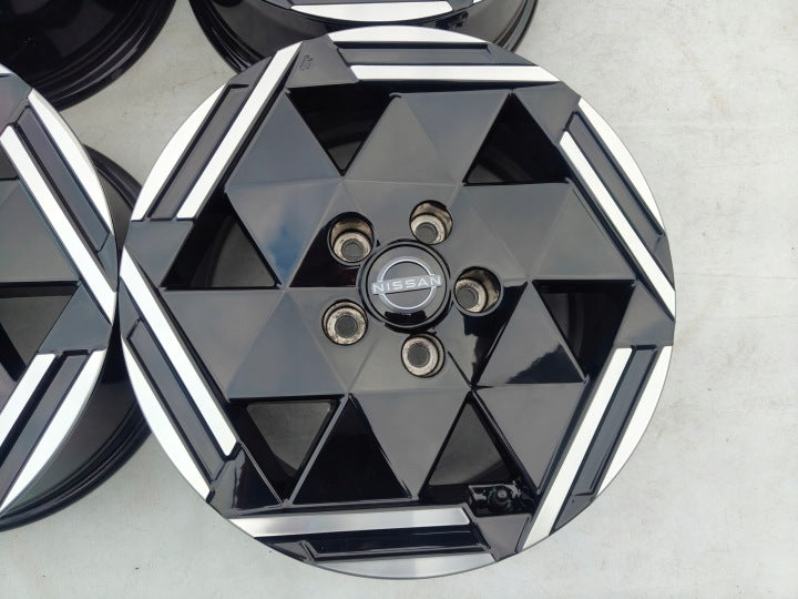 4x Alufelge 16 Zoll 6.5" 5x114.3 40ET Glanz Schwarz R32665 Nissan Qashqai I FEL8191662562bj