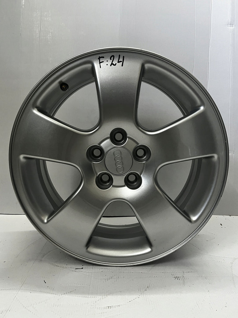 1x Alufelge 16 Zoll 6.5" 5x100 42ET Glanz Silber 8L0601025K Audi A3 Rim Wheel