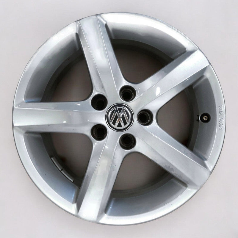 1x Alufelge 15 Zoll 6.0" 5x100 40ET Glanz Silber 6R0071495B VW Polo Rim Wheel