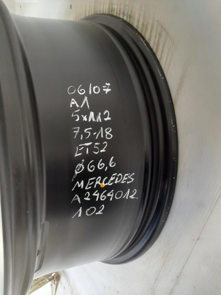 1x Alufelge 18 Zoll 7.5" 5x112 52ET Glanz Schwarz A2464012102 Mercedes-Benz FEL6804379268sk