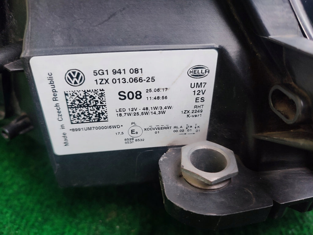 Frontscheinwerfer VW Golf VII 5G1941081 Links Scheinwerfer Headlight SCH4566374404nc