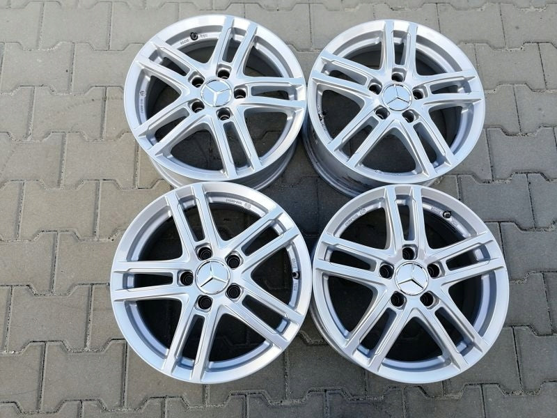 4x Alufelge 16 Zoll 6.5" 5x112 44ET TTZZ8SA44E Mercedes-Benz Cla Glc Clk Gle Cls FEL3720345134fg