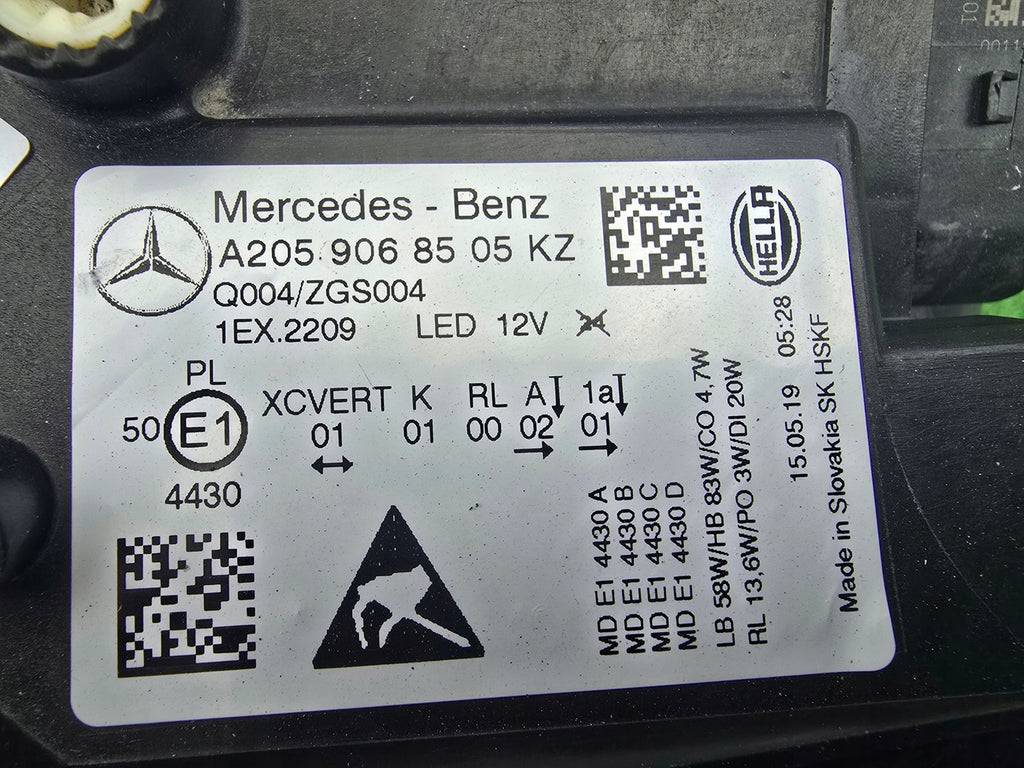 Frontscheinwerfer Mercedes-Benz W205 A2059068505KZ Full LED Links Headlight SCH3226238781ow