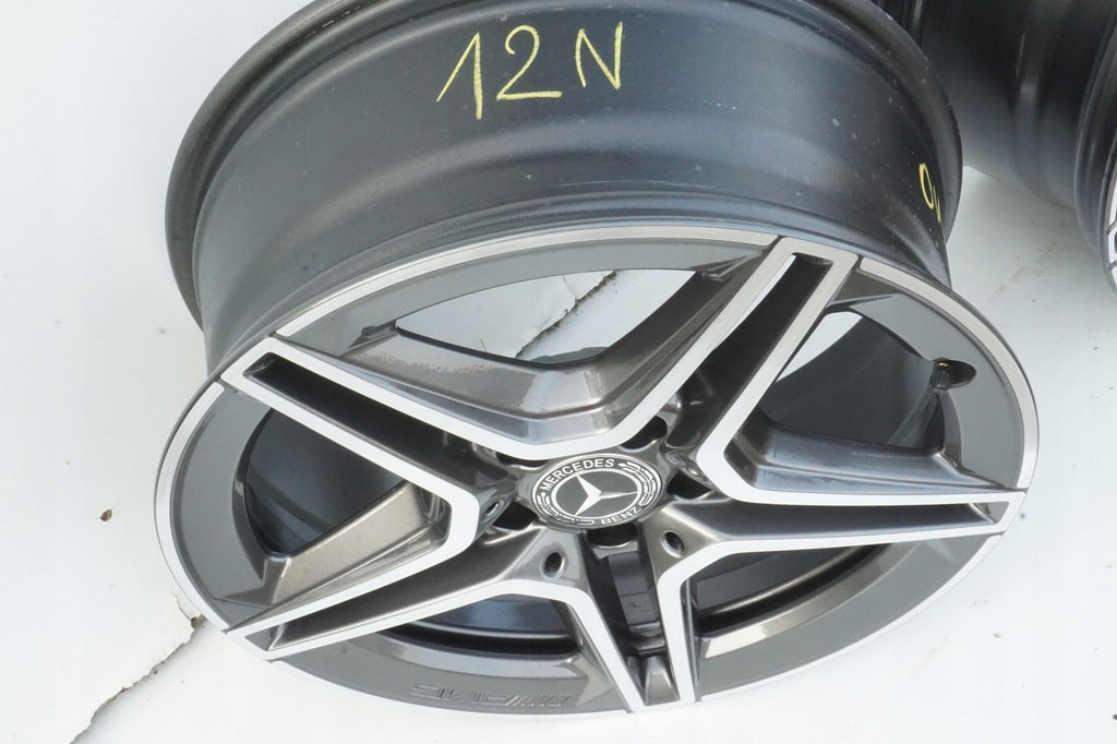 4x Alufelge 18 Zoll 7.5" 5x112 44ET Glanz Schwarz A2054019500 Mercedes-Benz W205 FEL6880138328yb