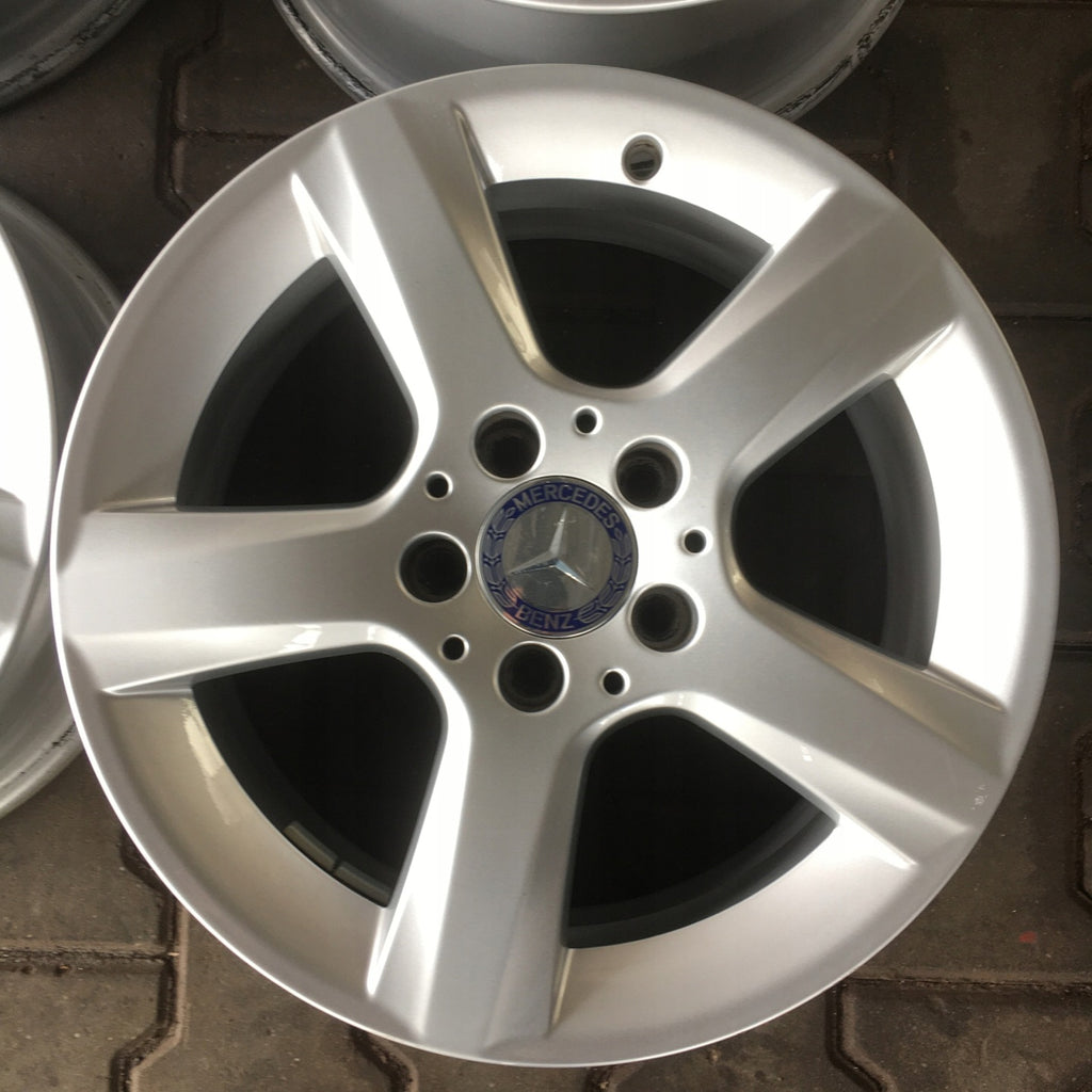 4x Alufelge 16 Zoll 7.0" 5x112 37 5ET Silber Mercedes-Benz Rim Wheel FEL2833474445kf