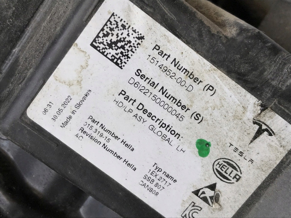 Frontscheinwerfer Tesla 3 1514952-00-D LED Links Scheinwerfer Headlight