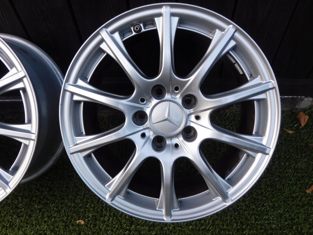 4x Alufelge 16 Zoll 6.5" 5x112 38ET Glanz Silber A2054012400 Mercedes-Benz W205 FEL4680415090qm