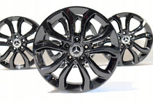 Load image into Gallery viewer, 1x Alufelge 17 Zoll 7.0&quot; 5x112 48ET Glanz Schwarz A2054010200 Mercedes-Benz W205