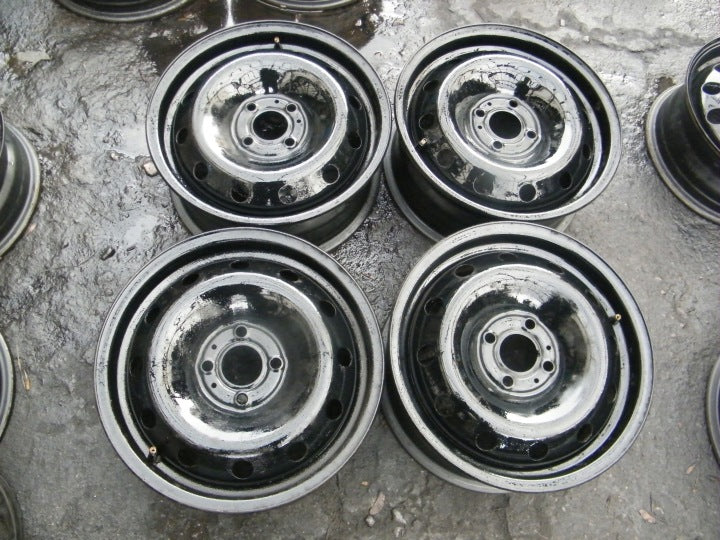 4x Alufelge 15 Zoll 6.0" 4x100 50ET Schwarz Dacia Sandero I Z Logan Rim Wheel FEL2139712693yj