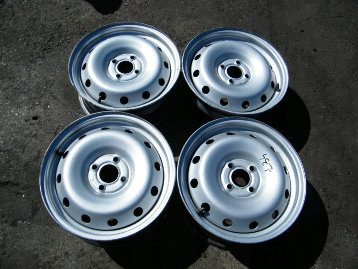 4x Alufelge 15 Zoll 6.0" 4x100 50ET Schwarz Dacia Sandero I Z Logan Rim Wheel FEL3914423100kk