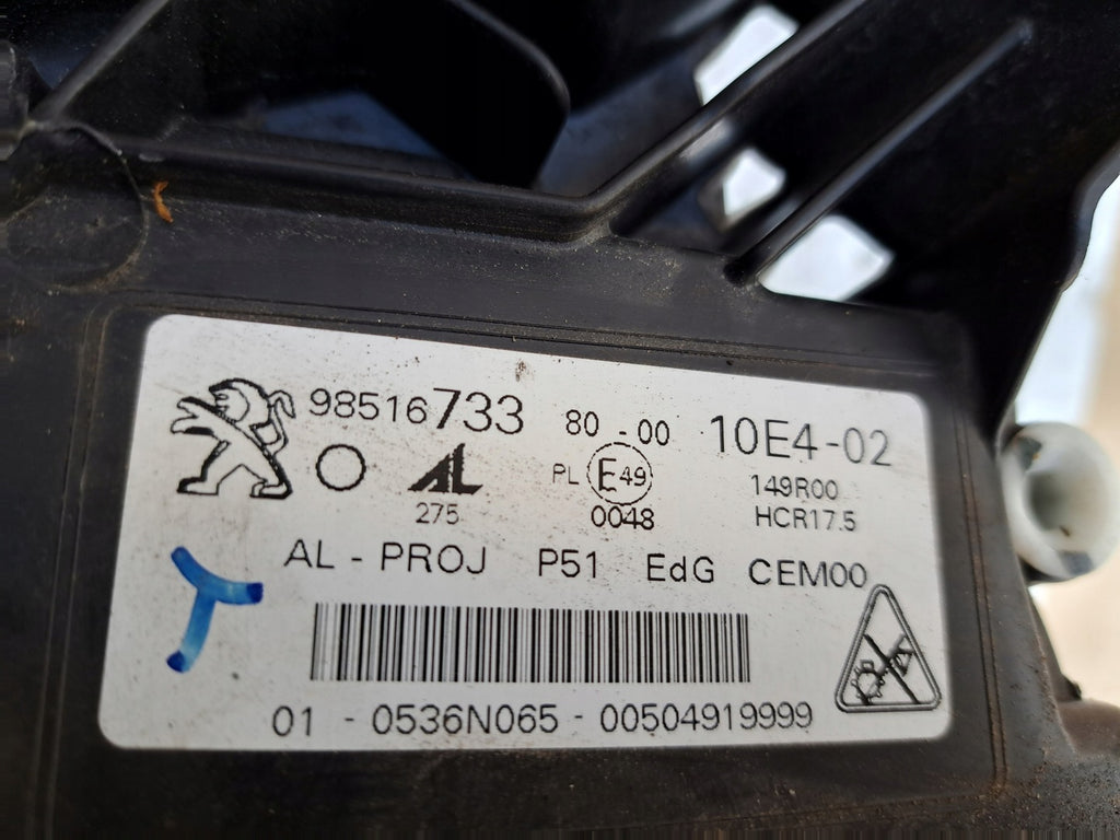 Frontscheinwerfer Peugeot 308 98516733 Links Scheinwerfer Headlight SCH9849572684jy