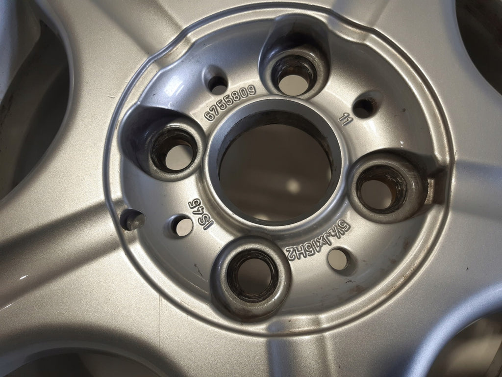 1x Alufelge 15 Zoll 5.5" 4x100 45ET Matt Silber 6755809 Mini Rim Wheel FEL9320330299ob