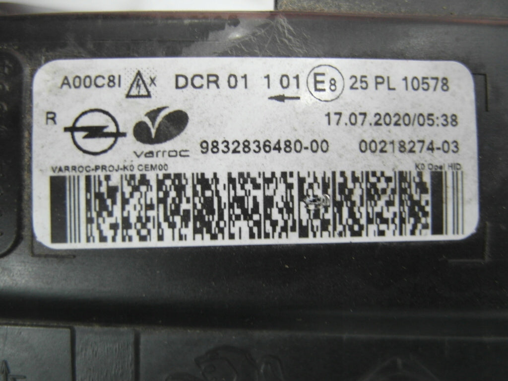 Frontscheinwerfer Opel Zafira A Vivaro 9832836480-00 Rechts Headlight